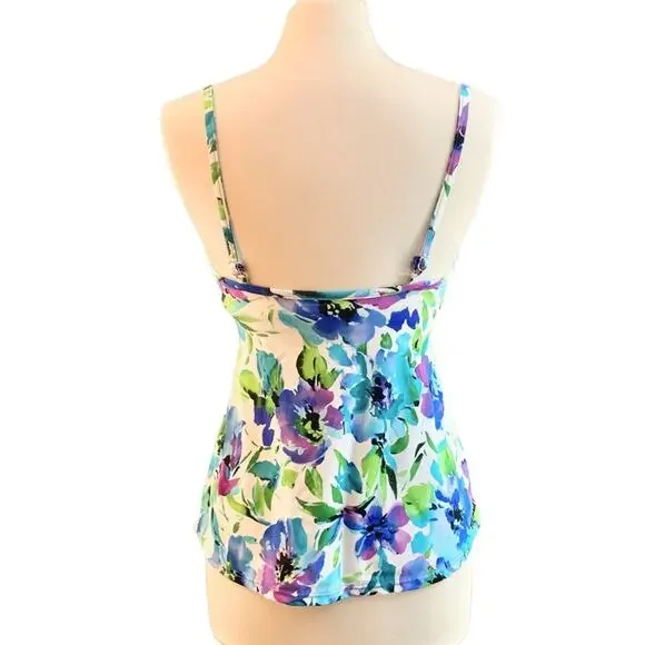 White Floral Tankini - Picture 2 of 11